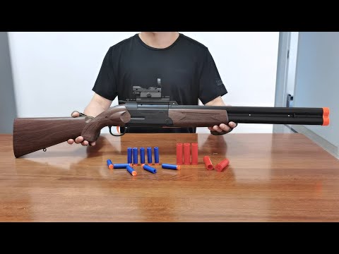 S686 Double Barrel Soft Bullet Toy Gun Unboxing 2022 - Shell Ejecting Nerf Blaster