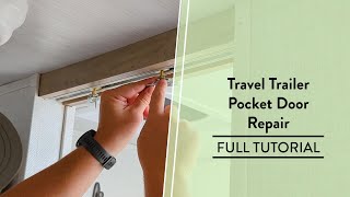 Travel Trailer Camper Pocket Door Roller Repair | Reinstallation