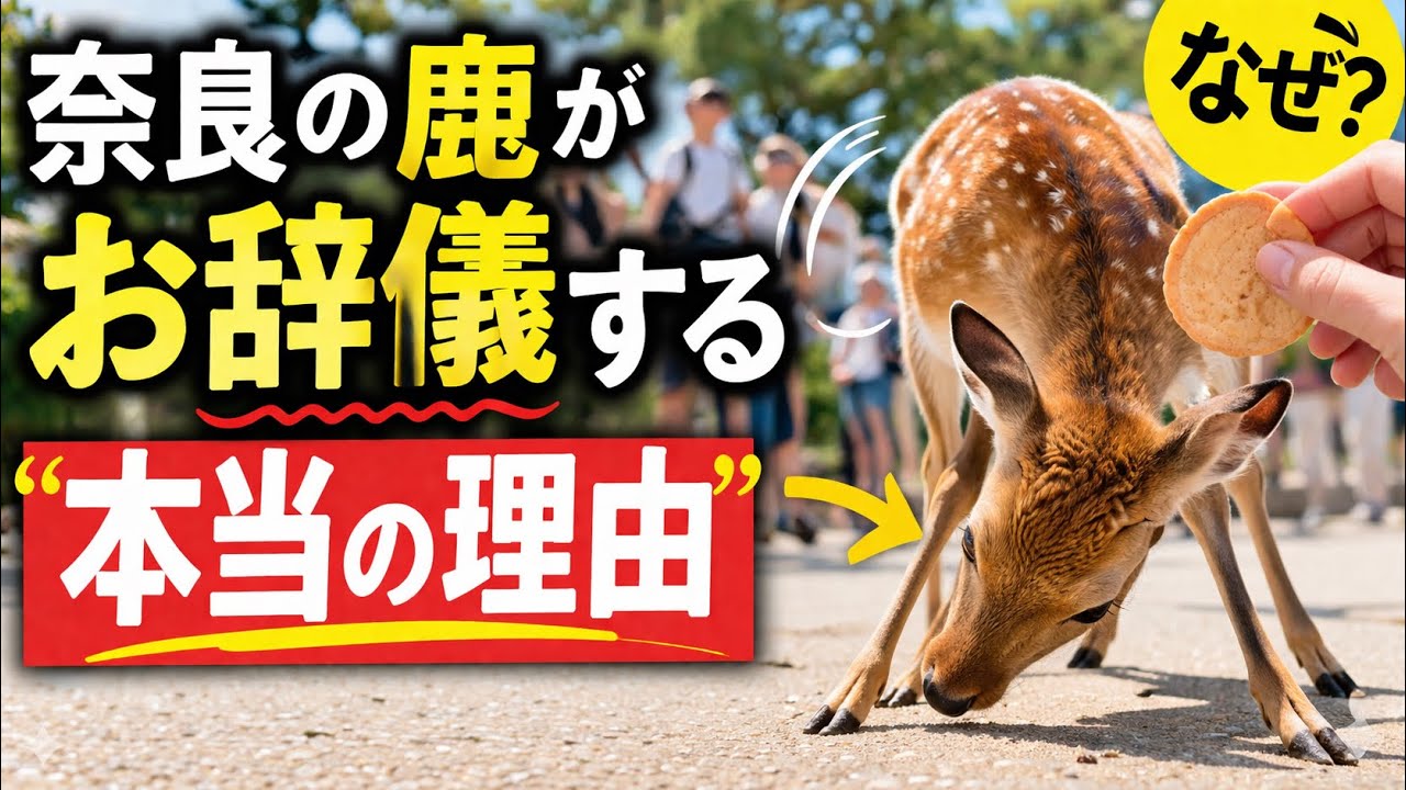 奈良の鹿がお辞儀をする理由
