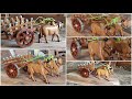 Bullock Cart Teak Wood Carvingbull