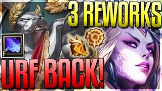 3 MINI-REWORKS!! URF IS BACK! JHIN OP & BIG RU