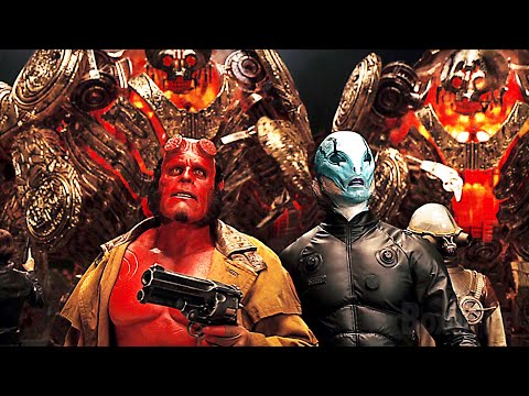 Epische Schlacht gegen die Armee der goldenen Roboter | Hellboy 2 - Die goldene Armee | Deutsch Clip