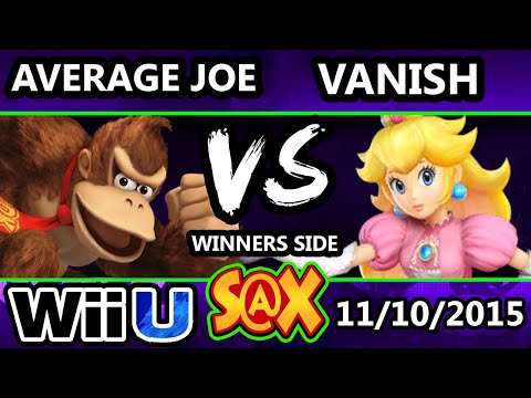 S@X 123 - Vanish (Peach) Vs. Average Joe (Donkey Kong) SSB4 Tournament - Smash Wii U - Smash 4