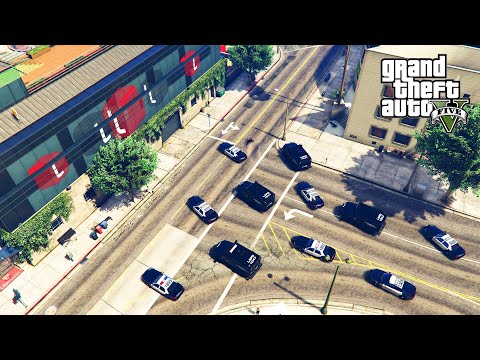 GTA 5 - SWAT Team Raids LifeInvader Building - Real Life Mods LSPDFR Cops Episode #225