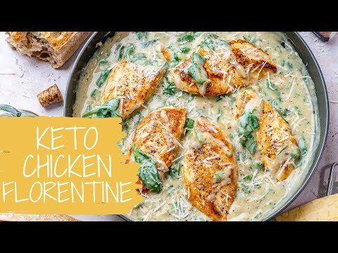 Keto Chicken Florentine – Creamy Chicken in White Sauce – Blondelish