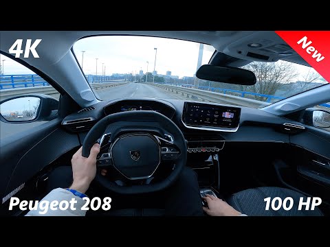 Peugeot 208 Allure 2024 POV drive & quick REVIEW 4K (1.2 PureTech 100 HP, Mild Hybrid 48V e-DCS6)