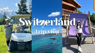 【スイス・モンブランVlog】初の海外ゴルフも体験!ヨーロッパアルプスの最高峰の地で大自然を満喫♪#海外旅行 #海外vlog #vlog #スイス #ゴルフ #ゴルフ女子 #女子旅