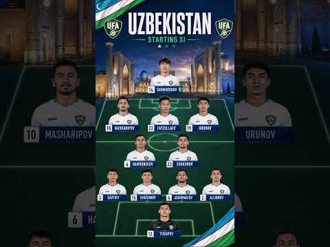 🇺🇿 Uzbekistan’s Strongest Starting XI for World Cup 2026! Can Khusanov Lead Them?