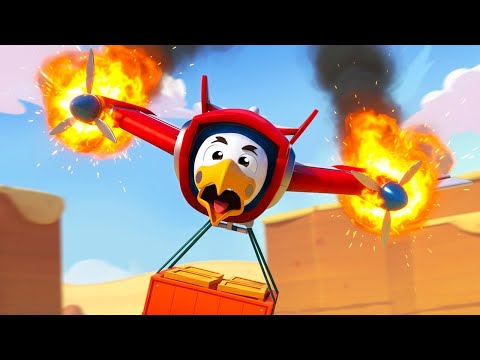 Help! The PLANE is crashing! | Cars & Trucks Rescue Squad