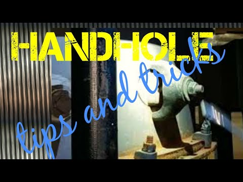 How to open a boiler hand hole without dropping the plug