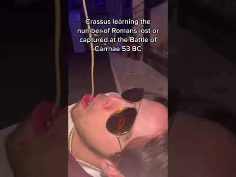 Marcus Licinius Crassus after the war of Carrhae 53 BC #shorts #history #memes #funny #gold #rome