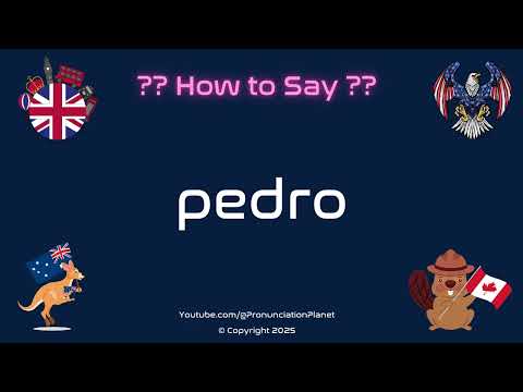 🎤🌍 How to Pronounce pedro? (CORRECTLY) | Pronunciation Planet