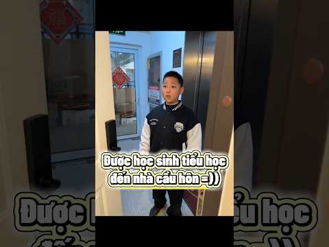 Học sinh tiểu học đến nhà cầu hôn và cái kết 🤣 #trending