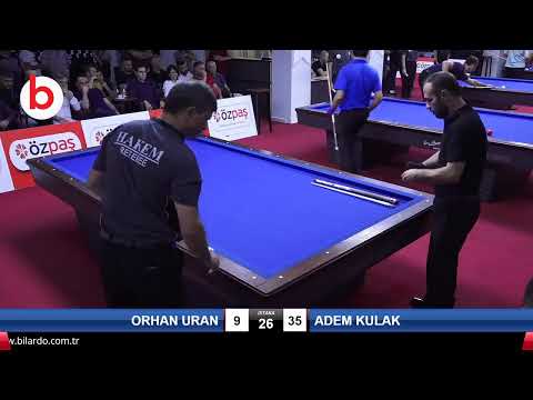 ORHAN URAN & ADEM KULAK Bilardo Maçı - SAKARYA ÖZPAŞ CUP 2019-2.TUR