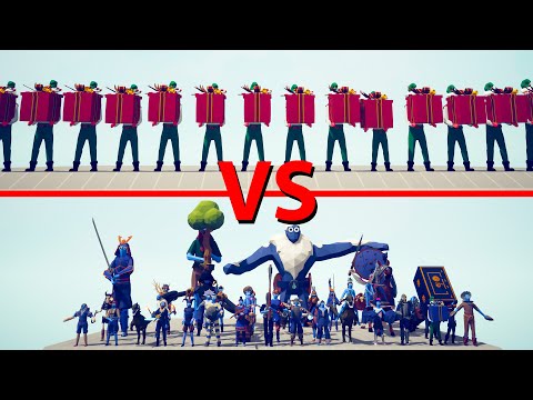 PRESENT ELF Team vs SECRET Team - Totally Accurate Battle Simulator TABS