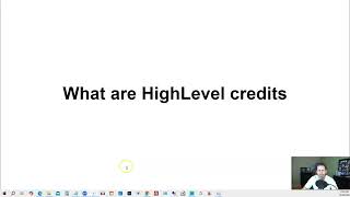 What are HighLevel credits