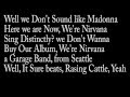 Smells Like Nirvana- Weird Al Yankovic Lyrics