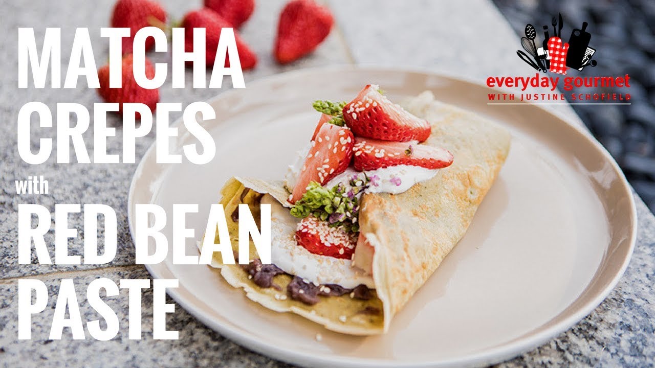 Matcha Crepes with Red Bean Paste | Everyday Gourmet S7 E66