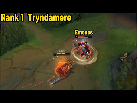 Rank 1 Tryndamere VS C9 Emenes in KR High Elo! *LVL 2 SOLO KILL*