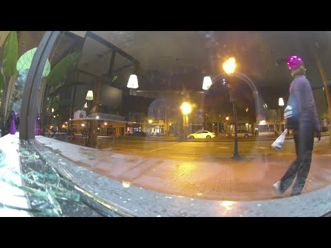Video shows vandalism suspect throw brick into Portsmouth business