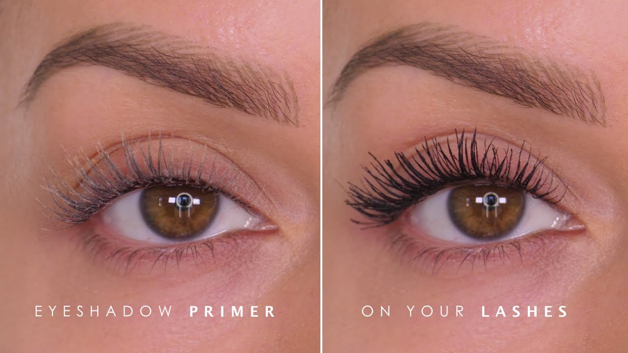 MASCARA HACK - EYESHADOW PRIMER ON YOUR LASHES?! | Shonagh Scott
