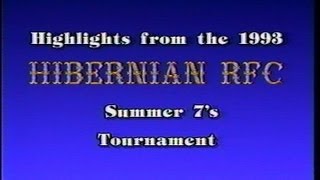 preview picture of video 'Rugby Action - Higlights from the 1993 Hibernian Summer Sevens Tournament'