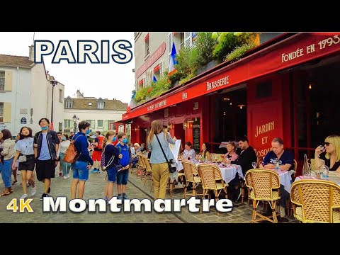 Montmartre, Paris Walking Tour- Summer 2021[4K]