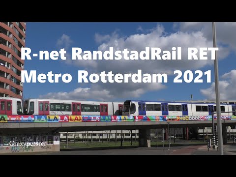 R-net RandstadRail RET Metro Rotterdam in May 2021 with Eurovision