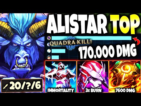 COW of DEATH Alistar Top will 1v5 ANY TEAM ~ 170.000 Total DMG & 20k HEAL 🔥 LoL Alistar s12 Gameplay