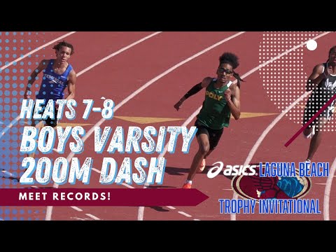 2025 TF - Asics Trophy Invite - Boys 200M Dash - Heat 7 & 8 - Meet Record!!!