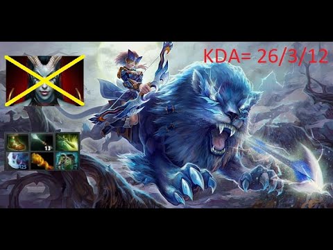 DELETED QOP, FULL DOMINATOR ! Mirana Immortal Rank Gameplay 7.26c Dota 2