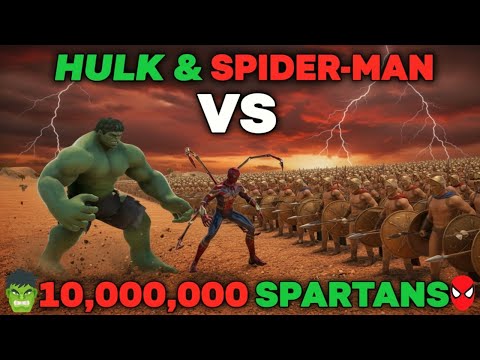 💥Hulk & Spiderman vs 10,000,000 Spartans – Ultimate Epic Battle Simulator 2 (INSANE MASSIVE WAR!)