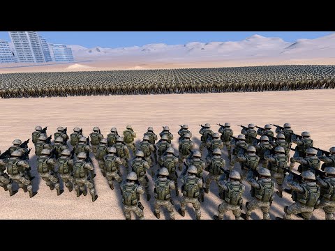 100 Modern Soldiers Vs Every 10,000 Evils - Ultimate Epic Battle Simulator