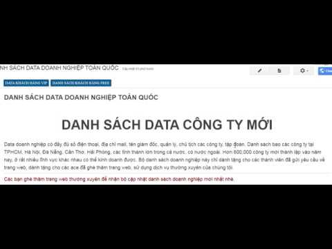 Danh sách data doanh nghiệp - Data công ty TPHCM, Hà Nội free