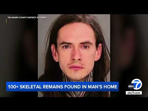 Cops find more than 100 skeletal remains in man's home