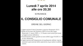 preview picture of video 'Consiglio Comunale @ San Pellegrino Terme | 7 aprile 2014'