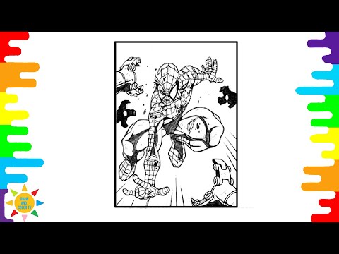 Spiderman Coloring Page | SPIDERMAN | Jumping Spiderman Coloring | Syn Cole - Feel Good