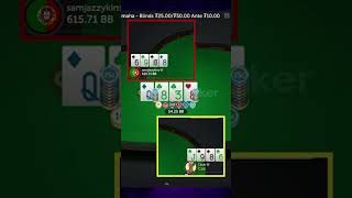 samjazzykins turns trips vs. Clickr #highstakespoker #potlimitomaha #pokerplayers #pokerhands #plo