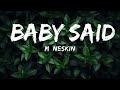 [1 Hour Version] Måneskin - BABY SAID (Lyrics)  | Music Lyrics