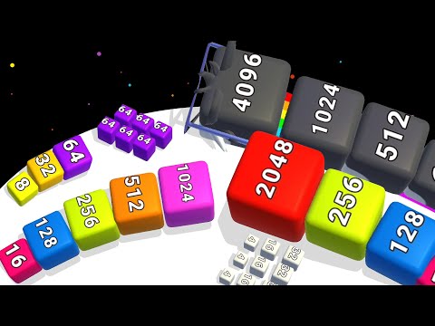 JELLY CUBE RUN 2048 - Snake Run Race (Colorful ASMR Gameplay)