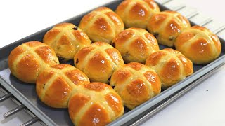 Soft Hot cross buns Recipe/How to make soft Hot Cross Buns/Easter Recipe:Hot cross Buns