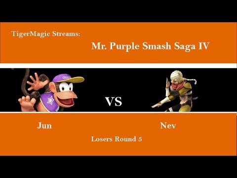 Mr. Purple Smash Saga IV- Jun (Diddy Kong) vs Nev (Sheik)- Losers Round 5 Smash 4