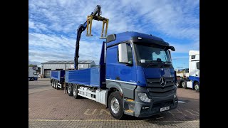 Mercedes-Benz ACTROS 2546 *EURO 6* 6X2 DRAWBAR OUTFIT BRICK GRAB – 2018 – AY18 flatbed truck for sale - Image 4 | Autoline GB Mercedes-Benz ACTROS 2546 *EURO 6* 6X2 DRAWBAR OUTFIT BRICK GRAB – 2018 – AY18 flatbed truck | Image 4 - Autoline