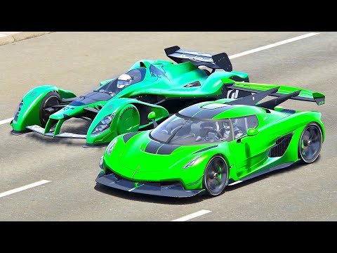 Koenigsegg Jesko with NOS vs Red Bull X2010 with NOS - Drag Race 20 KM