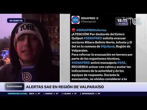 Alerta en Quilpué: Senapred ordena evacuar por desborde del Estero