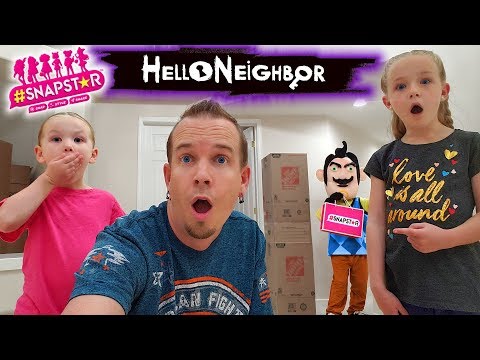 Hello Neighbor in Real Life Steals Our Toys! SnapStar Collectibles Scavenger Hunt! Video