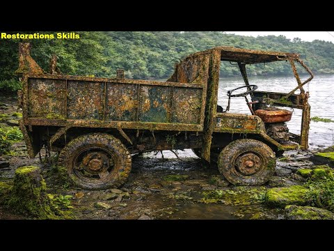 Restoring a Wrecked, Flooded Dump Truck – Severely Damaged Engine Overhaul / Restorations Skills