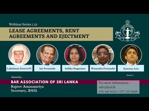 BASL Webinar 1.32 - Lease Agreements, Rent Agreement and Ejectment