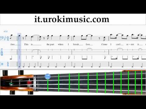 Lezioni di Violoncello Ariana Grande - Break Free Tutorial Spartito Parte#2 um-276