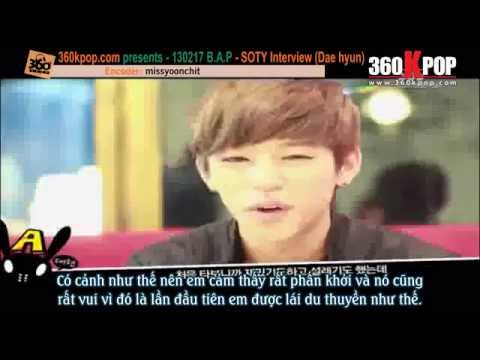 [Vietsub] 130217 B A P   SOTY Interview (Daehyun) {B A P Team}